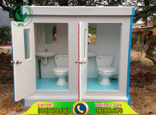 Dịch vụ cho thu&ecirc; nh&agrave; vệ sinh di động bằng composite M&ocirc;i Trường Xanh