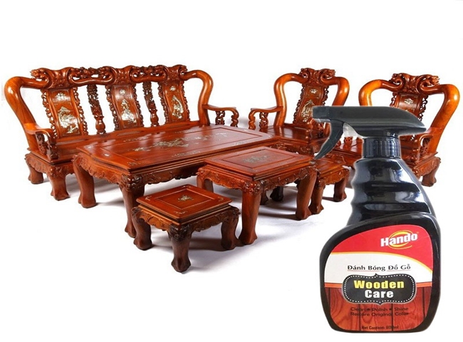 Mẹo đánh bóng bàn ghế gỗ bằng dung dịch